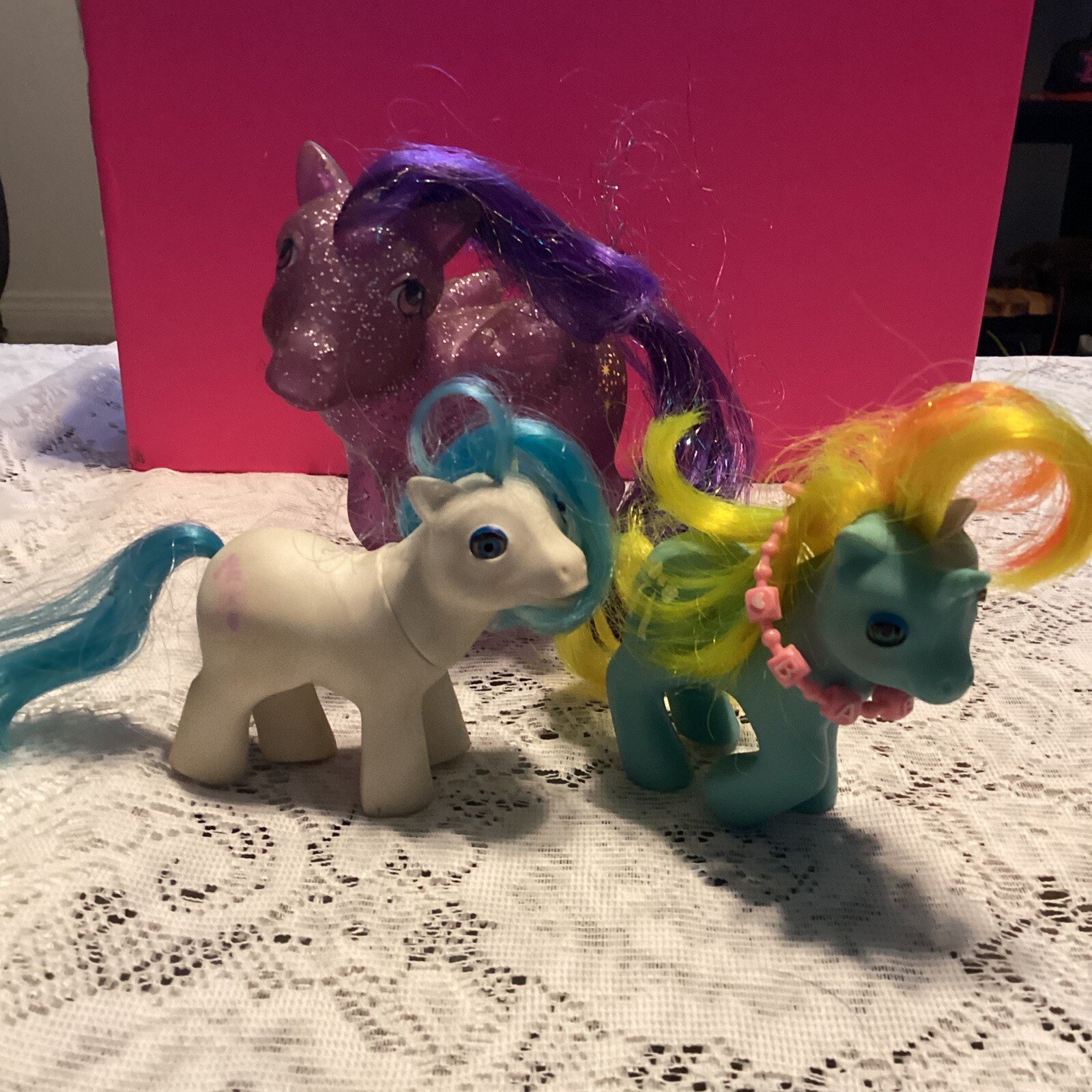 Vintage 80s G1 My Little Pony Lot with Beddy Byes & Sparkle Pony by Hasbro