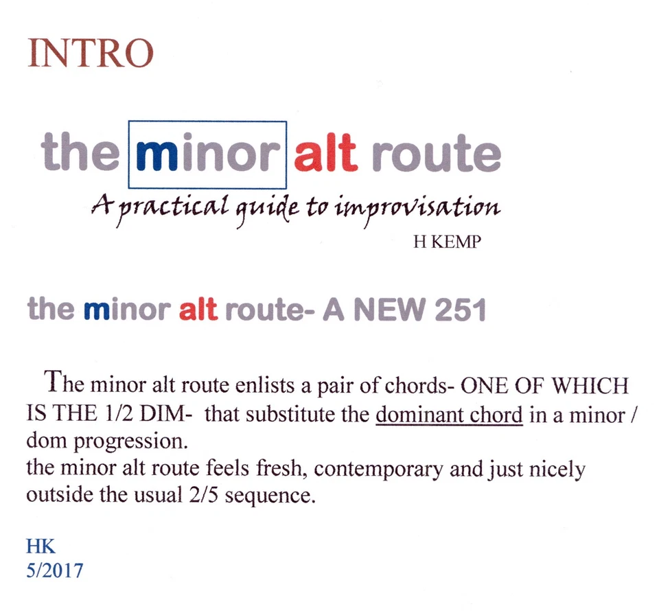 THE MINOR ALT ROUTE: A Practical Guide to Improvisation - Image 2 of 3