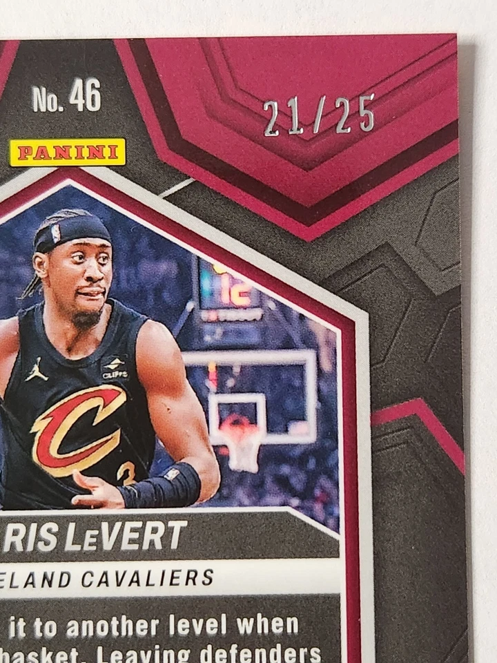 2023-24 Panini Mosaic Caris LeVert #21/25 Orange Mosaic Prizm #46 Cavaliers SP - Image 3 of 3