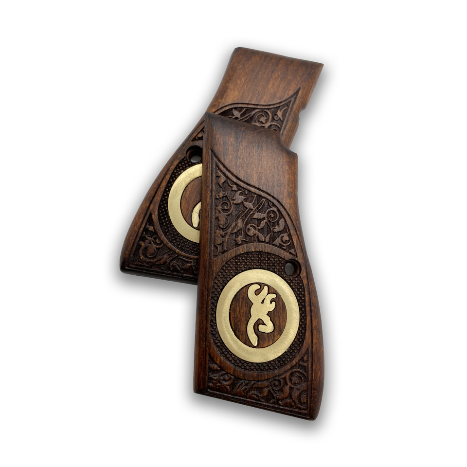 Impugnature In Legno Fatte A Mano Per Browning HP 14 – ZIB GRIPS Ars.056, Prodotte In Turchia