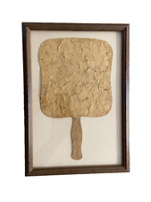 Handmade vintage hand fan floral botanical design