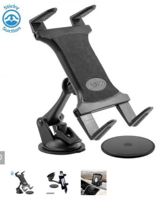 TAB178 Sticky Windshield or Dash Tablet Mount for iPad, iPad Air, Samsung Galax