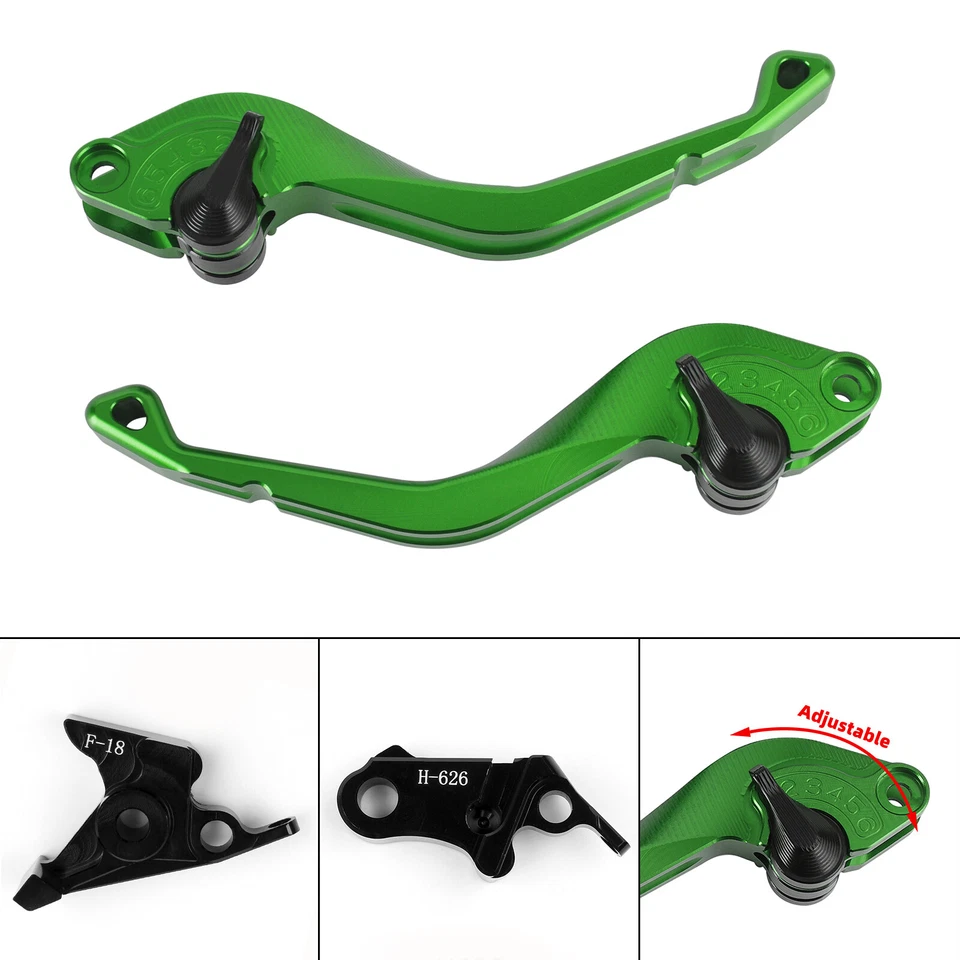 CNC Short Clutch Brake Lever fit for Honda CBR900RR VTX1300 CB400SF VFR400 GRN Foto 4 de 4