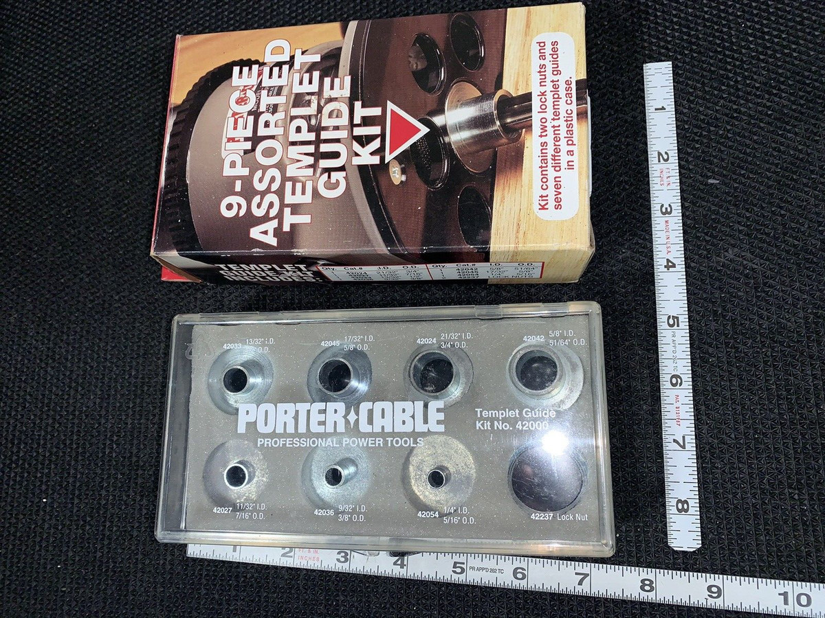 PorterCable 42000 9 Piece Router Template Guide Kit, Router Template