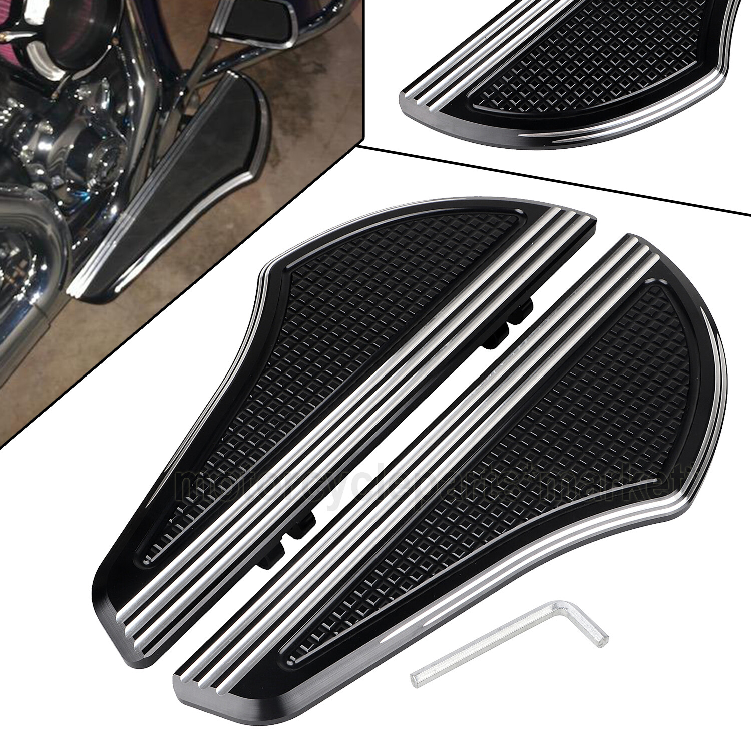 Defiance Driver Rider Footboard Floorboards For Harley Electra Road