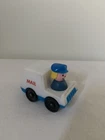 Fisher Price Mail Truck Wooden Plastic Mailman Little People Mailbox Vintage