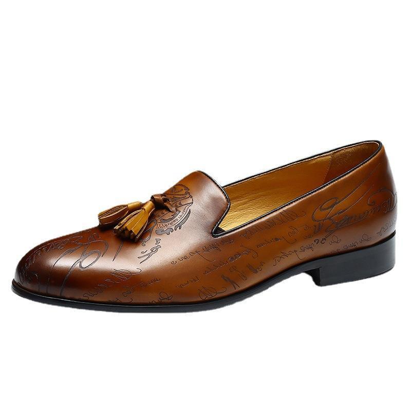 SAOLA Mocassini eleganti da uomo a punta in pelle décolleté eleganti nappa Oxford intaglio brogue