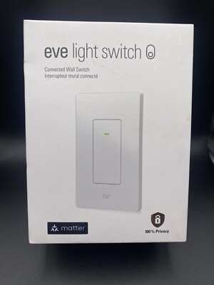 Eve Light Switch(Matter)Connected Wall Switch For Apple Alexa Google Smartthings