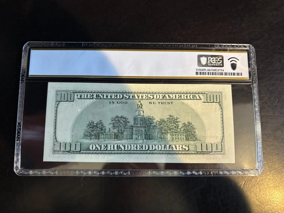 DBR 1999 $100 FRN Boston STAR Gem Fr. 2176-A* PCGS-B 66 PPQ Serial BA03327258* - Image 2 of 2