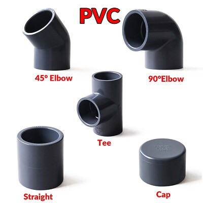 PVC/UPVC SOLVENT WELD PIPE FITTINGS FISH/POND/INDUSTRIAL Plumbing Couping Grey