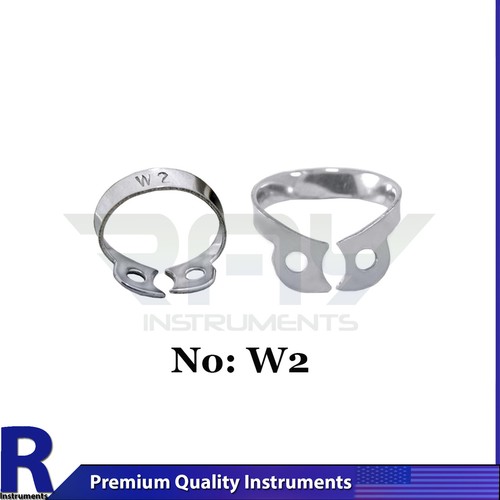 Dental Rubber Dam Clamps 0, W2, W4, W7, W8 Wingless Clamp Retractor