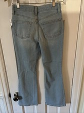 Old Navy Girls Size 12 High Rise Flare Jeans Youth Stretch Adjustable Waist