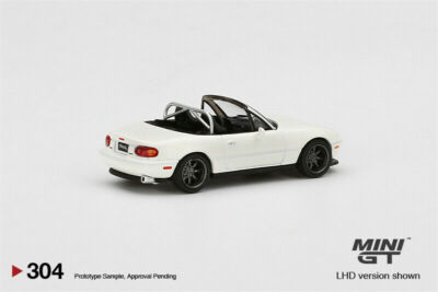 ミニカー MINI GT Mazda Miata MX-5 Classic White MINI GT 1:64 Mazda Miata MX-5 (NA) Tuned Version Classic