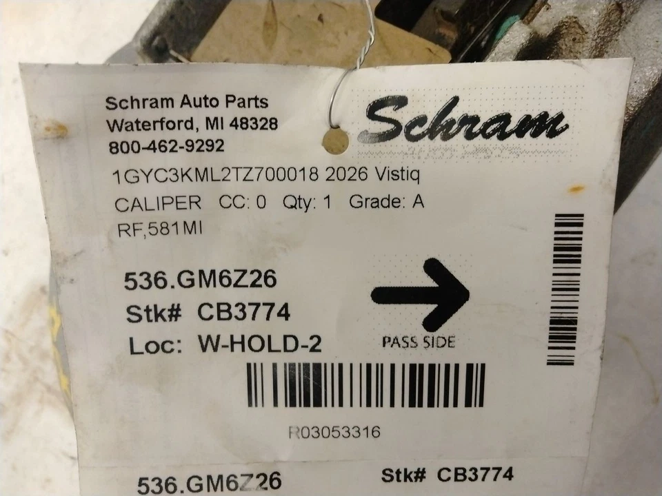 Pinza de freno delantera derecha pasajero Cadillac Vistiq 2026 3053316 Foto 4 de 4
