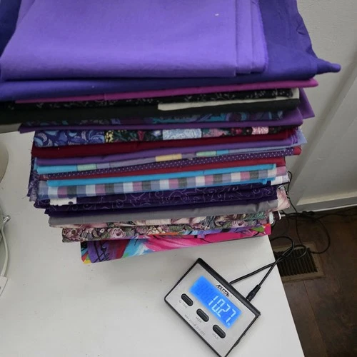Fabric Lot Purple Jewel Tones Quilting Sewing Yardage Prints Solids 10.27 Lbs image 2