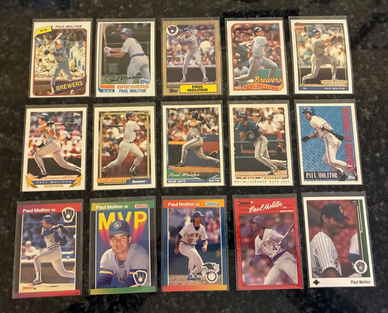 PAUL MOLITOR CARD LOT.........................20 DIFFERENT