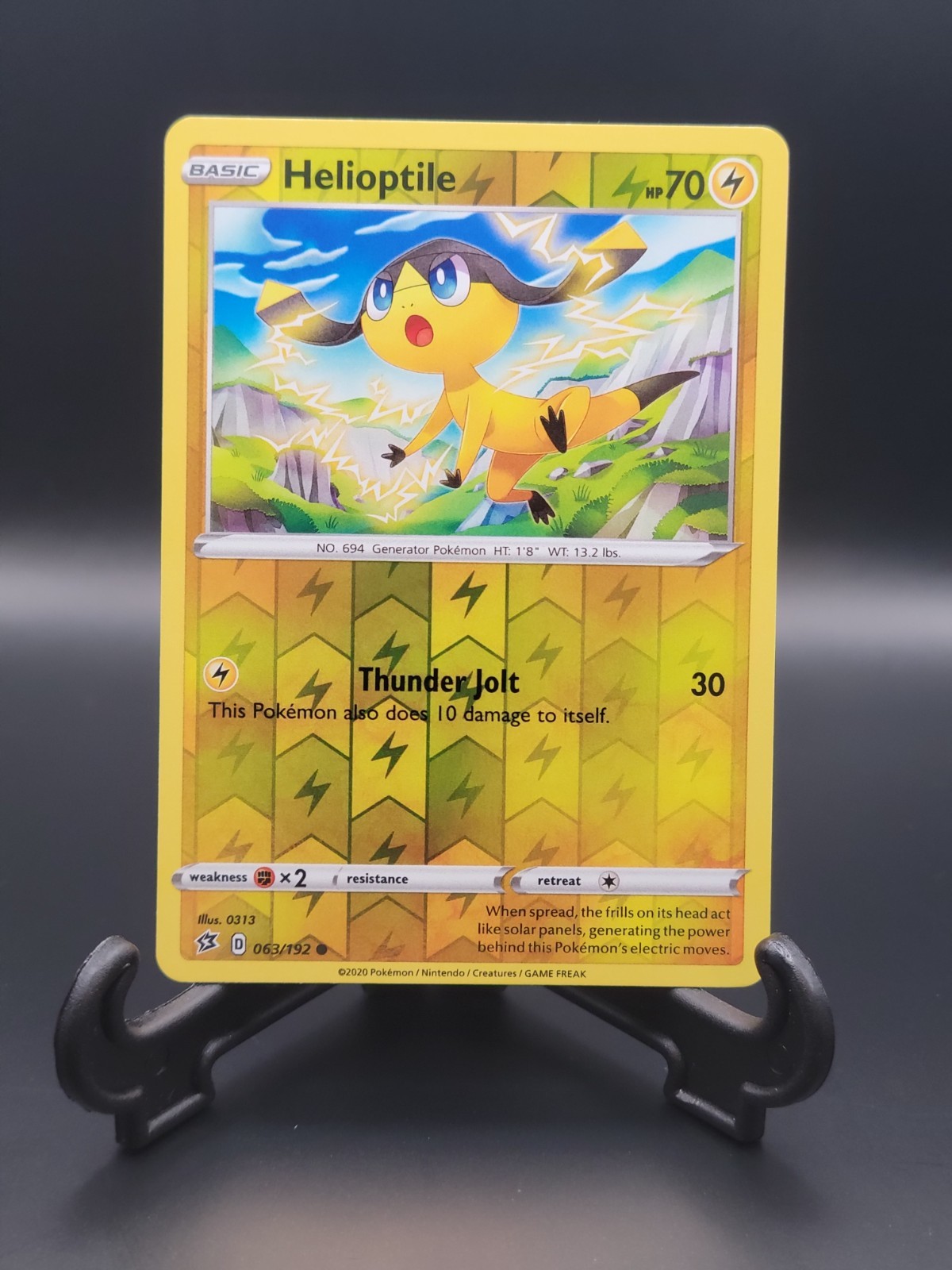 Helioptile - 063/192 - Reverse Holo - Pokemon Sword & Shield: Rebel Clash