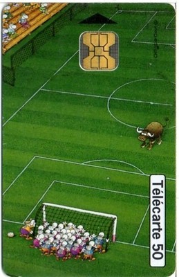 Télécarte 50 Ut - Carte téléphonique - Coupe monde 98 Football Humour : Mordillo