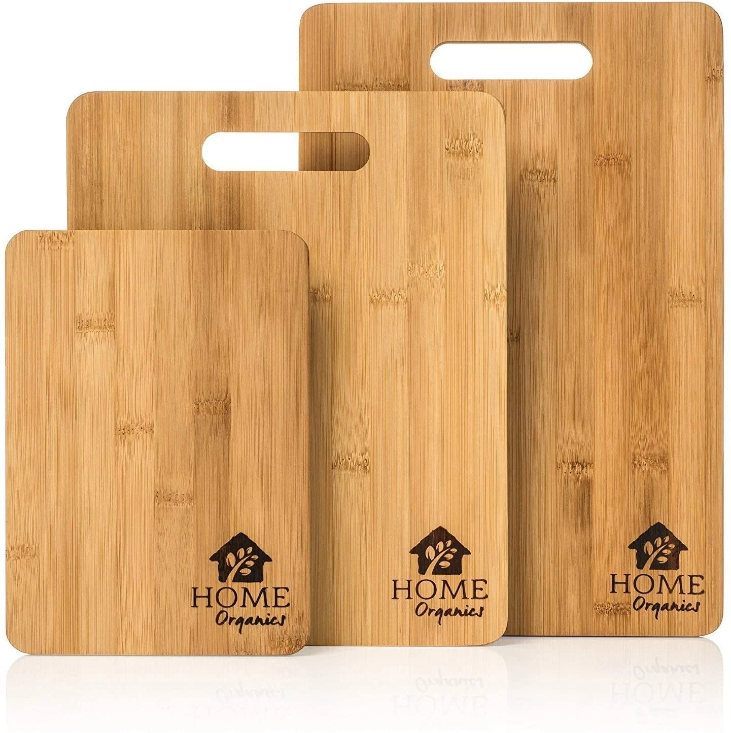 Home Organics Premium Bamboo Chopping Board Set - of 3 Default, Wood
