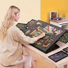 1000 Piece Tilting Puzzle Board 6 Drawer Felt...