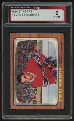 1966-67 Topps Hockey KSA 6 Jim Roberts Montreal Canadiens #6