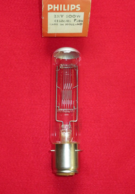 PROJEKTORLAMPE 220V 500W P28s PHILIPS 6152C/05 NEU OVP 58.8890E SYL-7 KP-10 5B