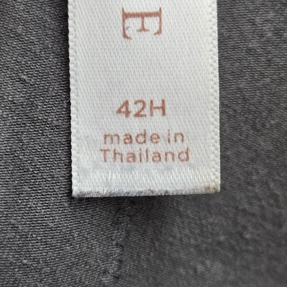 Cacique Women Bra 42H Gray T Shirt Wireless Lace Bow Strap Adjustable - Image 3 of 4