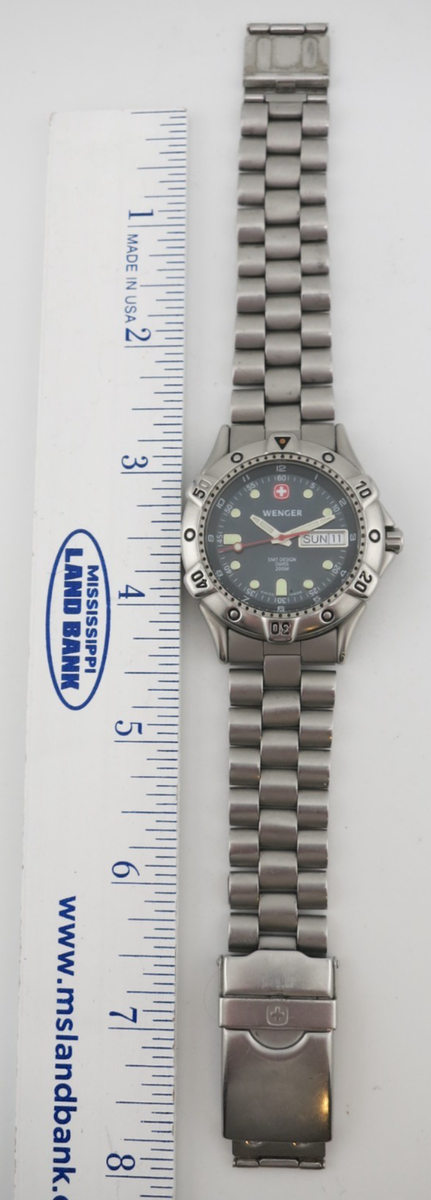 Vintage Wenger Swiss Army All Stainless Steel Quartz Watch