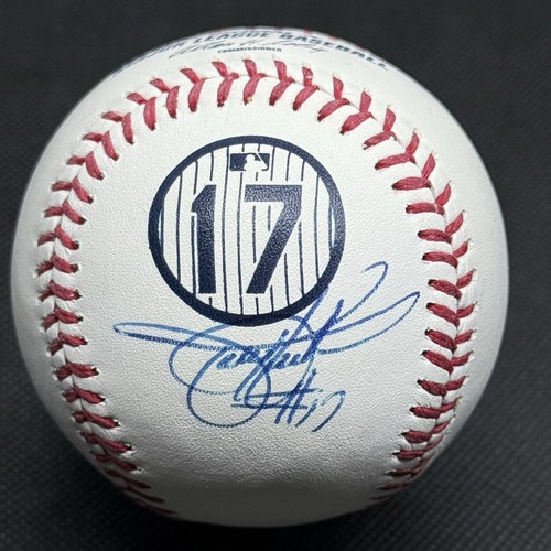 Todd Helton #17 Number Retirement Logo Signed Baseball JSA COA Rockies HOF