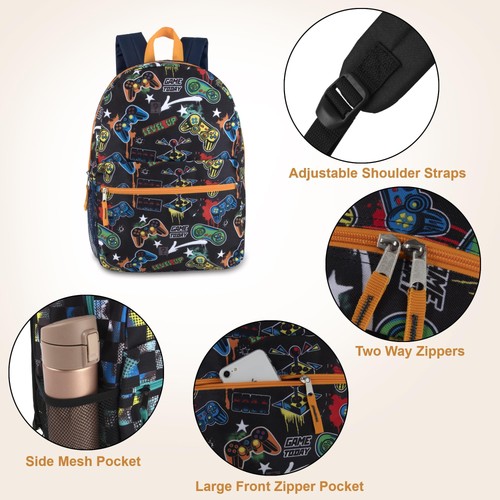 Trail maker 24 Pack of 17 Inch Printed Bulk Backpacks For Boys and Girls Whol... - Picture 2 of 8