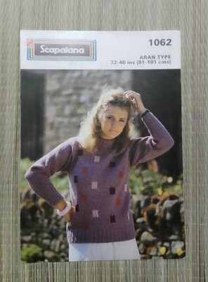 Pullover Strickanleitung Aran Typ 81 bis 101 cm Scapalana 1062