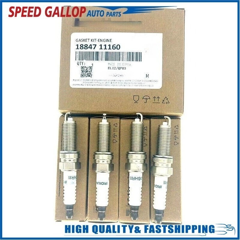 OEM Spark Plug 4pcs For Hyundai Sonata Tucson Kia Optima Sportage2.4l 1884711160