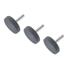3pcs Mounted Grinding Stone 1/4" Shank 1.5 inch Dia Corundum Grinding Wheel