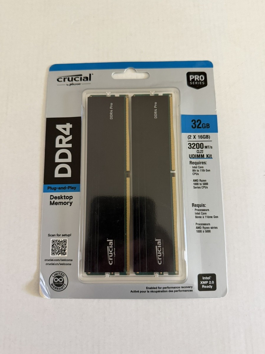 Buy Crucial Pro 64GB (2 x 32GB) PC4-25600 DDR4-3200 Memory