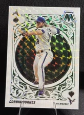 2022 MOSAIC CORBIN BURNES ACES GREEN PRIZM HOLO #A-11  MILWAUKEE BREWERS