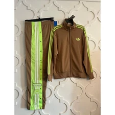 NEW ADIDAS Adibreak Firebird Set Women Medium Cardboard/Green
