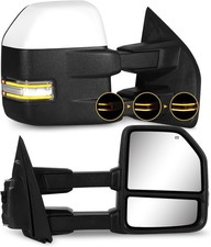Painted White Switchback Towing Mirrors for 2015-2020 Ford F150