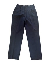 Liz Claiborne Women's Size 12 Kylie Pant Pleat Navy 60 Linen / 40 Cotton