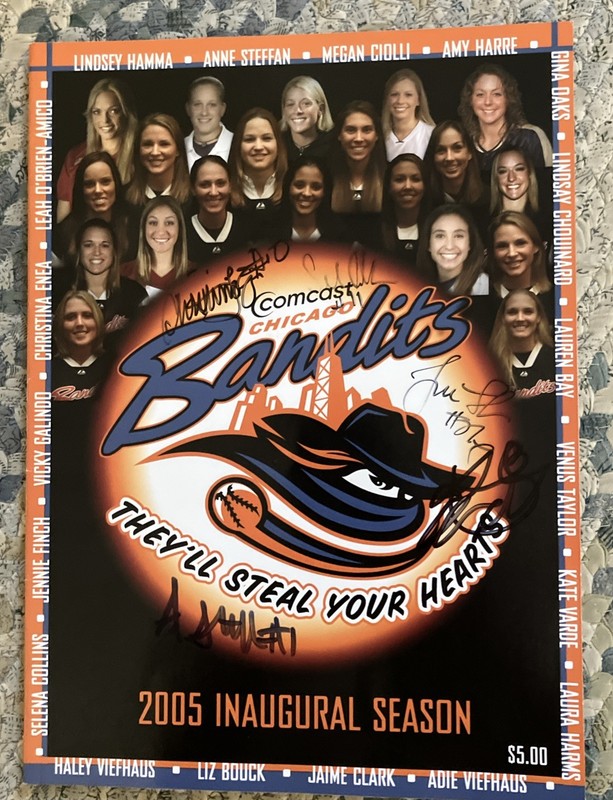 2005 Chicago Bandits Inaugural Season Program - Jennie Finch Rookie - WITH AUTOS