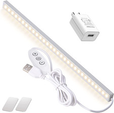12 Inch under Cabinet Lighting, Dimmable LED Light Bar with Plug-In AC Adapter 