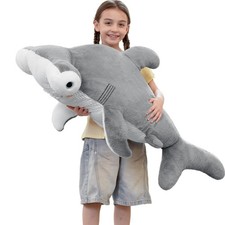 Tezituor 43.3 inch Giant Hammerhead Shark Stuffed Animal, 4ft Large Stuffed H...