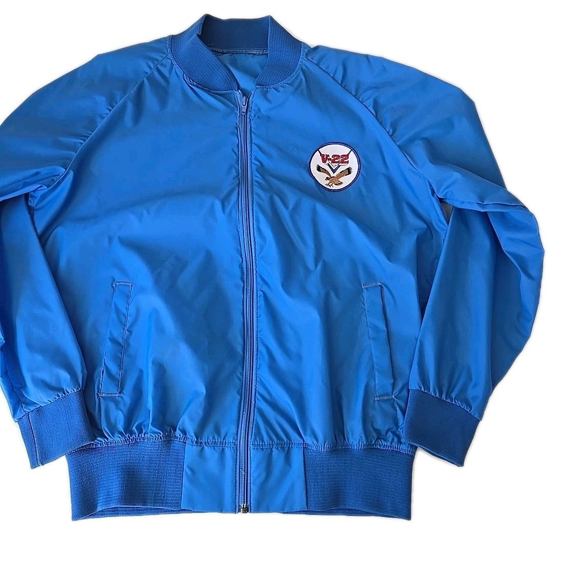 Vintage Boeing V-22 Osprey Windbreaker Large Blue Lightweigh