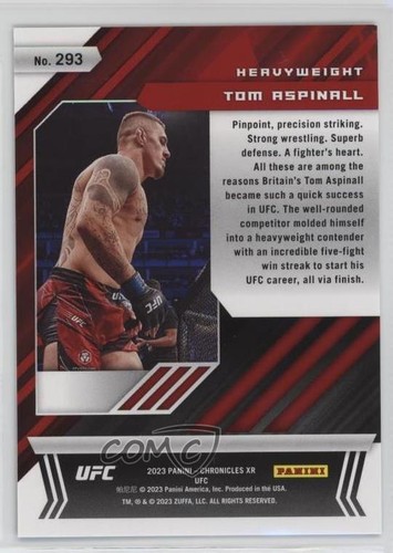 2023 Panini Chronicles UFC Xr Blue 15/99 Tom Aspinall #293 0zz3 - Picture 2 of 3