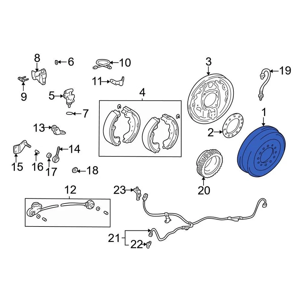 For Toyota Tacoma 1995-2004 Toyota 4243135210 Rear Brake Drum Foto 4 de 4