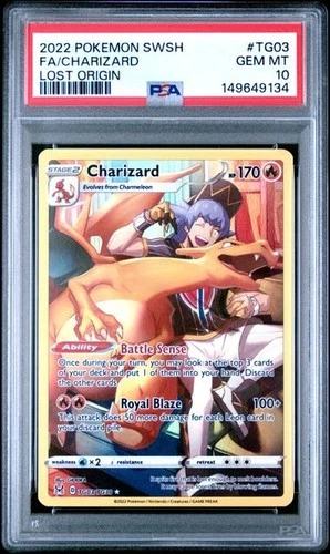 PSA 10 CHARIZARD TG03 LOST ORIGIN TRAINER GALLERY SWORD SHIELD POKEMON GEM MINT