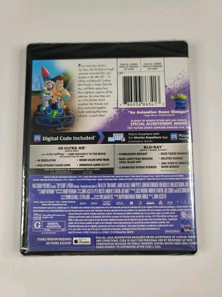 Toy Story: Ultimate Collector's Ed (4K UHD/Blu-ray/Digital 2019) New Read Below Foto 2 de 4