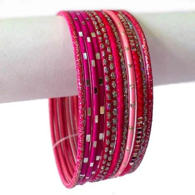 12tlg indisches Armreifen set Schmuck Bollywood Fasching Karneval Sari Salwar  - Bild 1 von 2