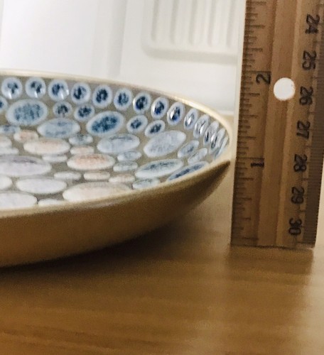 Cheerful Artisan Mosaic 7.5” Accent Bowl, Reverse Side Metallic Gold - Picture 4 of 5