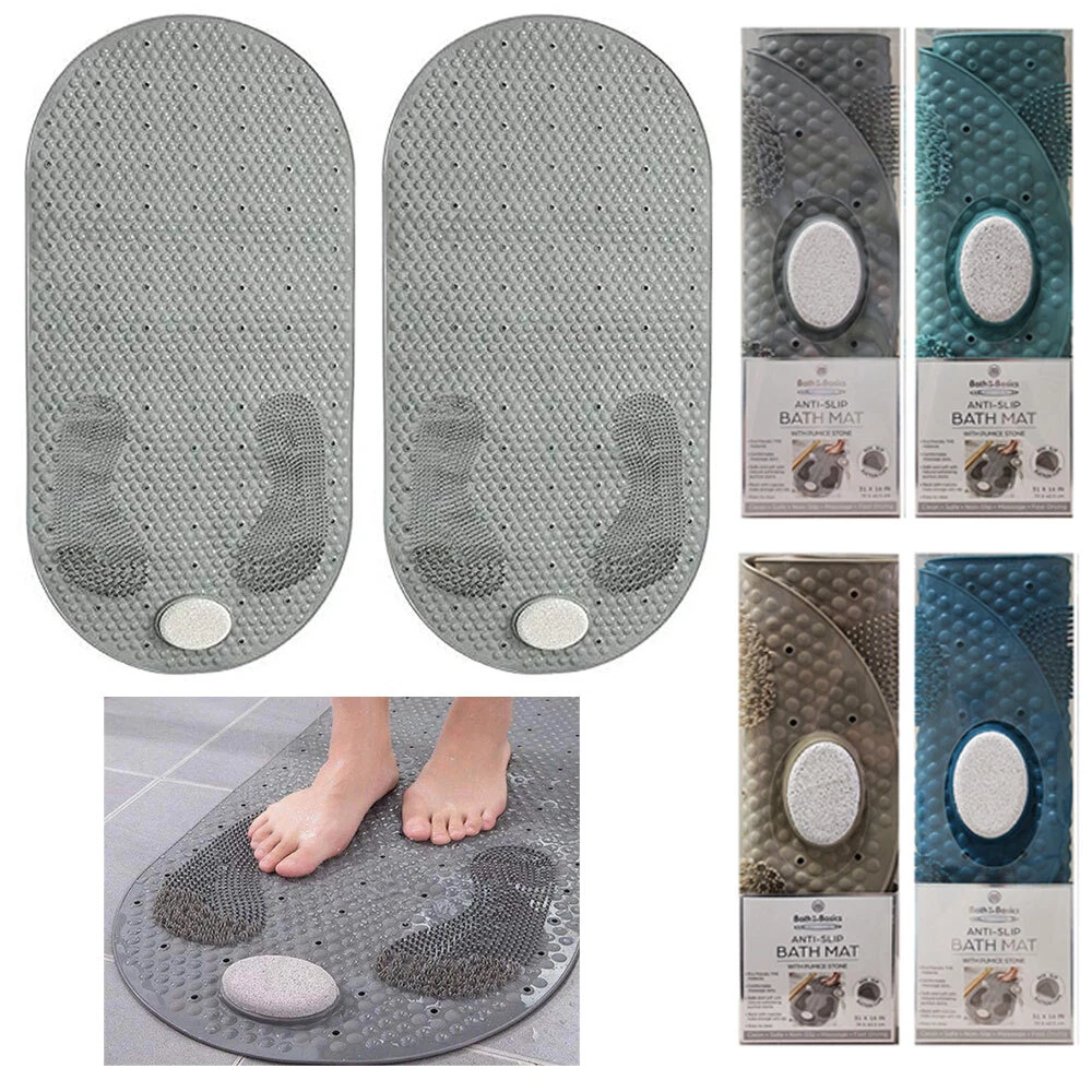 2 Pk Foot Scrubber Bath Mat Pumice Stone Shower Rug Non Slip Tub Massage 16X31, stone bath mat - Vimarsana News