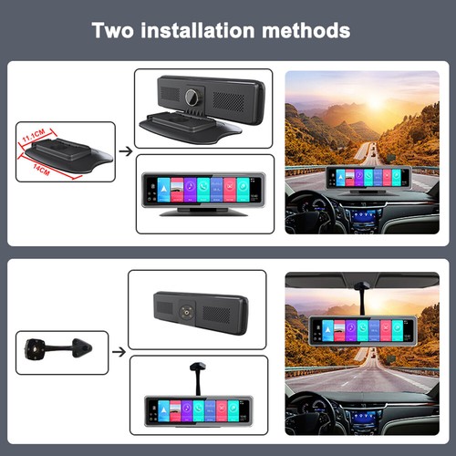 4G Android 8.1 4CHs record night vision car dash cam rear view mirror WIFI DVR - Picture 7 of 12